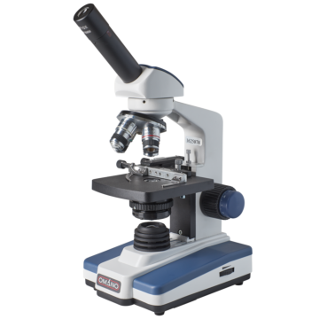 Omano OM118-M4 Student Monocular Compound Microscope 40X-1000X
