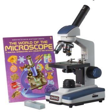 Omano OM118-M3 Student Compound Microscope 40X-400X Gift Package