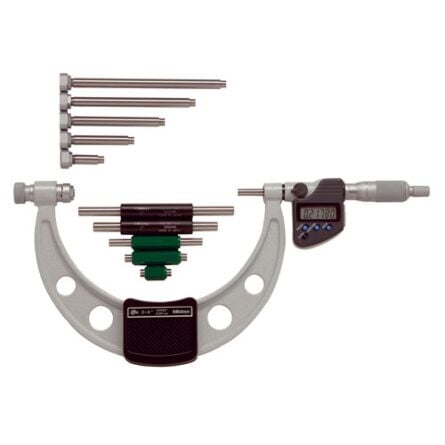 Mitutoyo Outside Micrometers - Series 340,104 - with Interchangeable Anvils