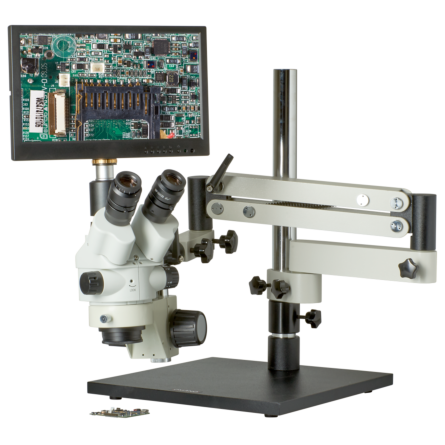 Omano CX3-2300S-V7 Zoom Stereo Microscope Inspection System 7.5X-45X
