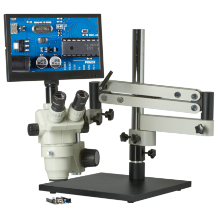 Omano CX3-OM99-V7 Zoom Stereo Microscope Inspection System 6.5X-45X