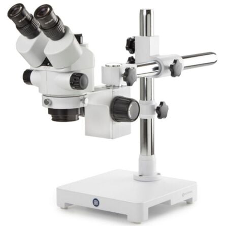 Euromex SB.1903-U Trinocular Microscope: 0.7x-45x Stereo Zoom with Universal Boom Stand (Non-Illuminated)