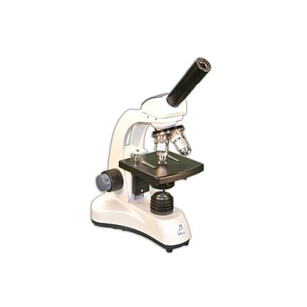 Meiji Techno MT-12 Entry-Level/Educational Monocular Brightfield Upright Biological Compound LED Microscope with Finite Achromatic Corrected Objectives 4X, 10X, 40X and 60X