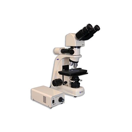 Meiji Techno MT8000EL Metallurgical Ergonomic Binocular Upright Brightfield Compound Microscope with Infinity Corrected Plan EPI 5X, 10X, 20X, 50X and Vertical Koehler LED Incident or Transmitted Light