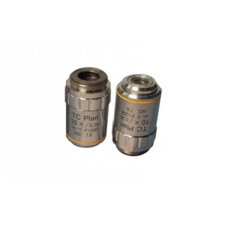 Meiji Techno MA821 TC Plan Achromat 10X objective Infinity/ 1.0, N.A. 0.25, F.L. 20.0, W.D. 7.6