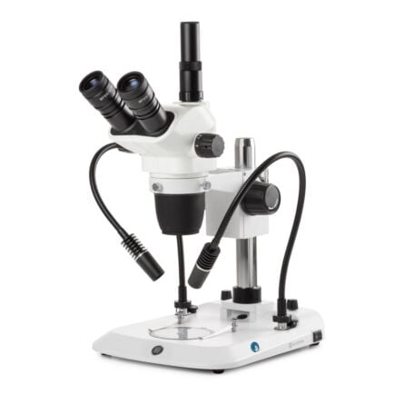 Euromex NexiusZoom Trinocular Stereo Zoom Microscope with Dual Gooseneck LED Lights ENZ-1903-PG