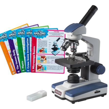 OM118-M4 40X-1000X Student Compound Microscope Gift Package