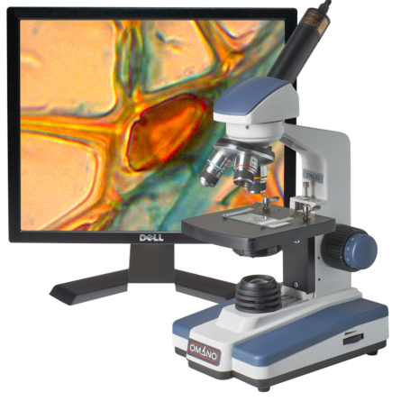 Omano OM118-M3 Student Compound Microscope 40X-400X with 1.3MP Digital Camera