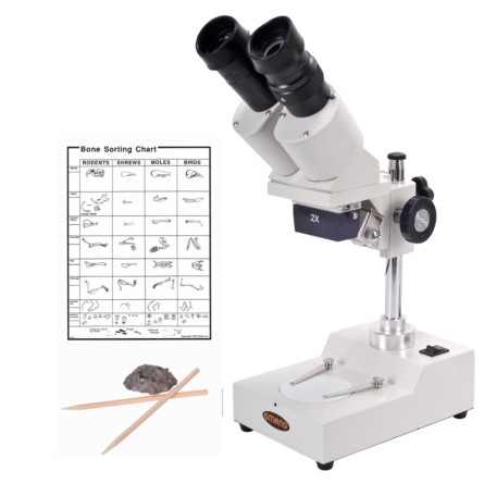 Omano OM20-1LP Student Stereo Microscope 20X Gift Package