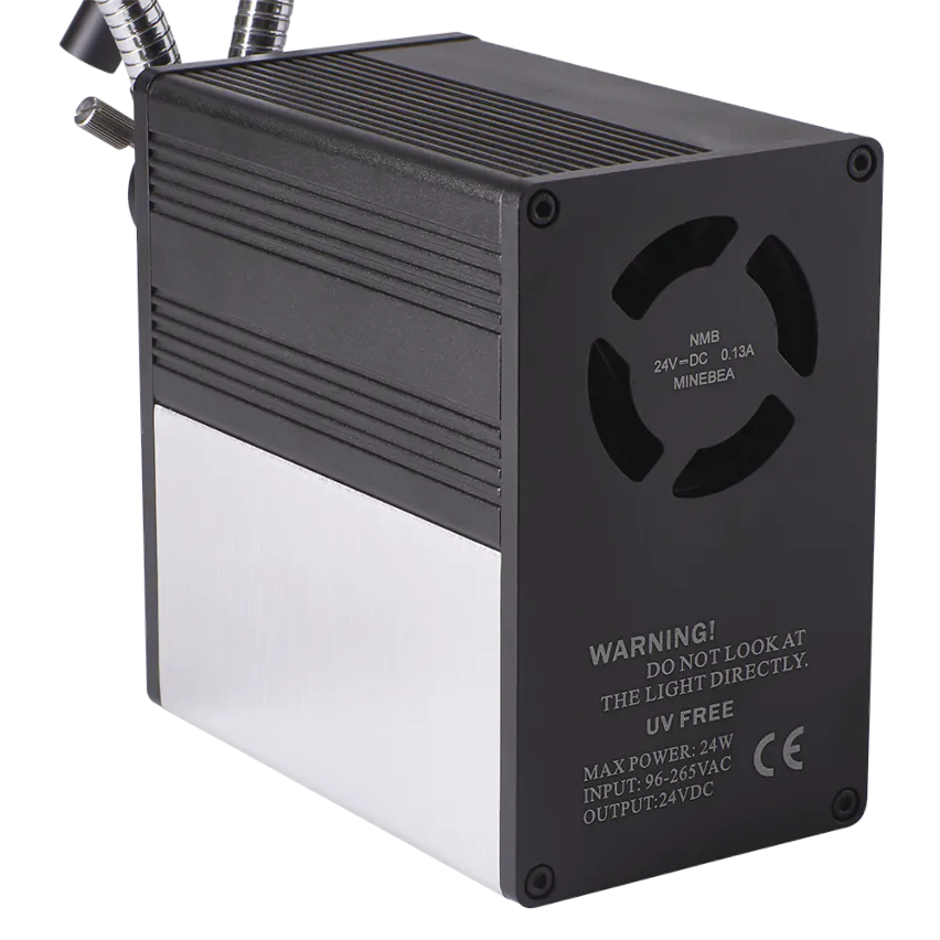 24W LED Fiber Optic Dual Pipe Illuminator | Microscope.com