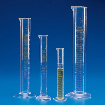 Graduated Cylinder, Polymethylpentene (PMP), Molded Graduations – Multiple Sizes Available