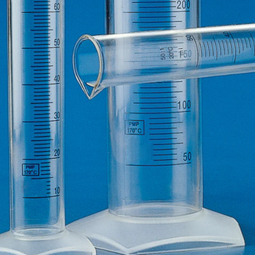 Graduated Cylinder, Polymethylpentene (PMP), Printed Graduations – 25mL to 2000mL