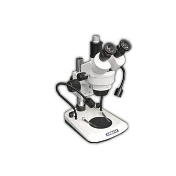 Meiji Techno EM-61-Trinocular Stereo Zoom Microscope (0.7X-4.5X) with Dual arm LED Incident Light
