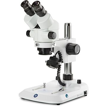Euromex SB.1702-P Binocular Stereo Zoom Microscope - 0.5x to 5.5x Objective (5x-55x Mag) - Ergonomic LED Pillar Stand