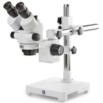 Euromex SB.1903-U Trinocular Microscope: 0.7x-45x Stereo Zoom with Universal Boom Stand (Non-Illuminated)