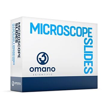 Omano Plain Glass Microscope Slides, 50pc