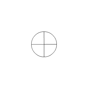 Meiji Techno MA540 Cross-line Reticle with 0.1mm Graduations 21mm Dia.