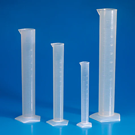 Graduated Cylinder, Polypropylene (PP), Molded Graduations – Choose Size
