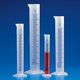Graduated Cylinder, Polypropylene (PP), Printed Graduations – Multiple Sizes Available