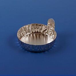 Aluminum Weigh Boat, Crimped Side with Tab