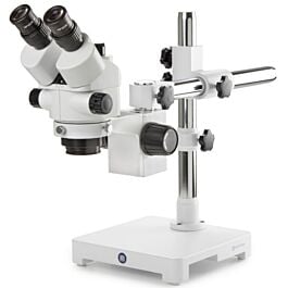 Euromex SB.1903-U Trinocular Microscope: 0.7x-45x Stereo Zoom with Universal Boom Stand (Non-Illuminated)