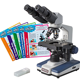 OM118-B4SL 40X-1000X LED Compound Student Microscope Gift Package