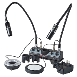 OMLED-DPRL LED Illuminator with Dual Pipes, Ring and Stage Lights