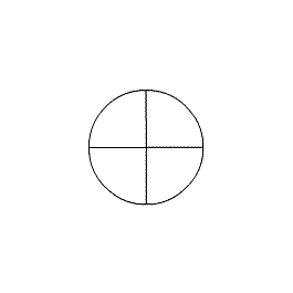 MA540 Cross-line reticle with 0.1mm graduations 21mm Dia.