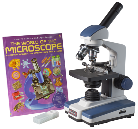 Omano OM118-M4 Student Compound Microscope 40X-1000X Gift Package