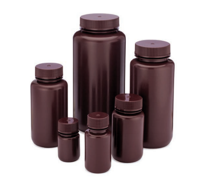 Diamond® RealSeal™ Amber Wide Mouth HDPE Bottles