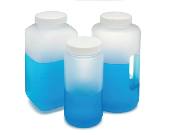 Wide Mouth provides easy filling and access to bulk reagents and large samples. Suitable for freezer storage down to 100°C