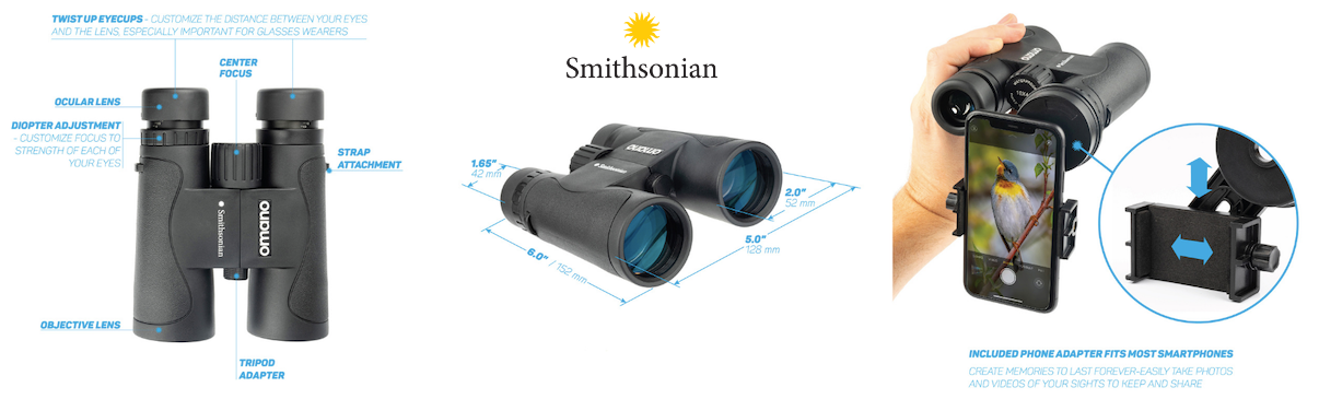Smithsonian Great Outdoors Binoculars Features